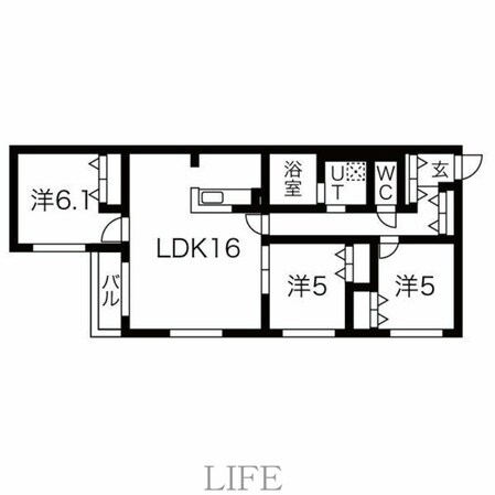 Contrail月寒の物件間取画像